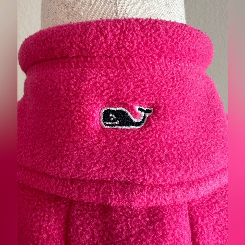 Vineyard Vines bright pink preppy flattering fleece zip-up vest women’s size S. - Picture 4 of 14